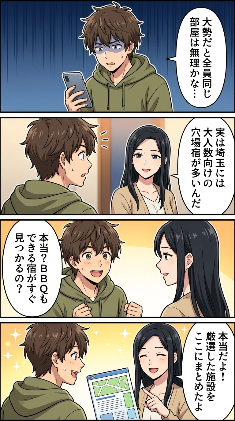 10人以上で泊まれる宿 埼玉