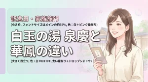 白玉の湯の泉慶と華鳳の違いで迷う人必見!記念日や家族旅行に最適なのはどっち?