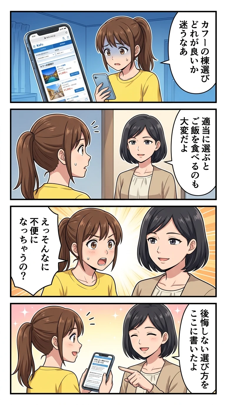 カフーリゾートフチャクコンドホテル 棟の違い