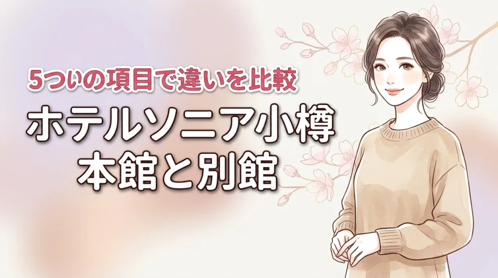 ホテルソニア小樽の本館と別館の違いを5つの項目で比較！最適な選び方を伝授