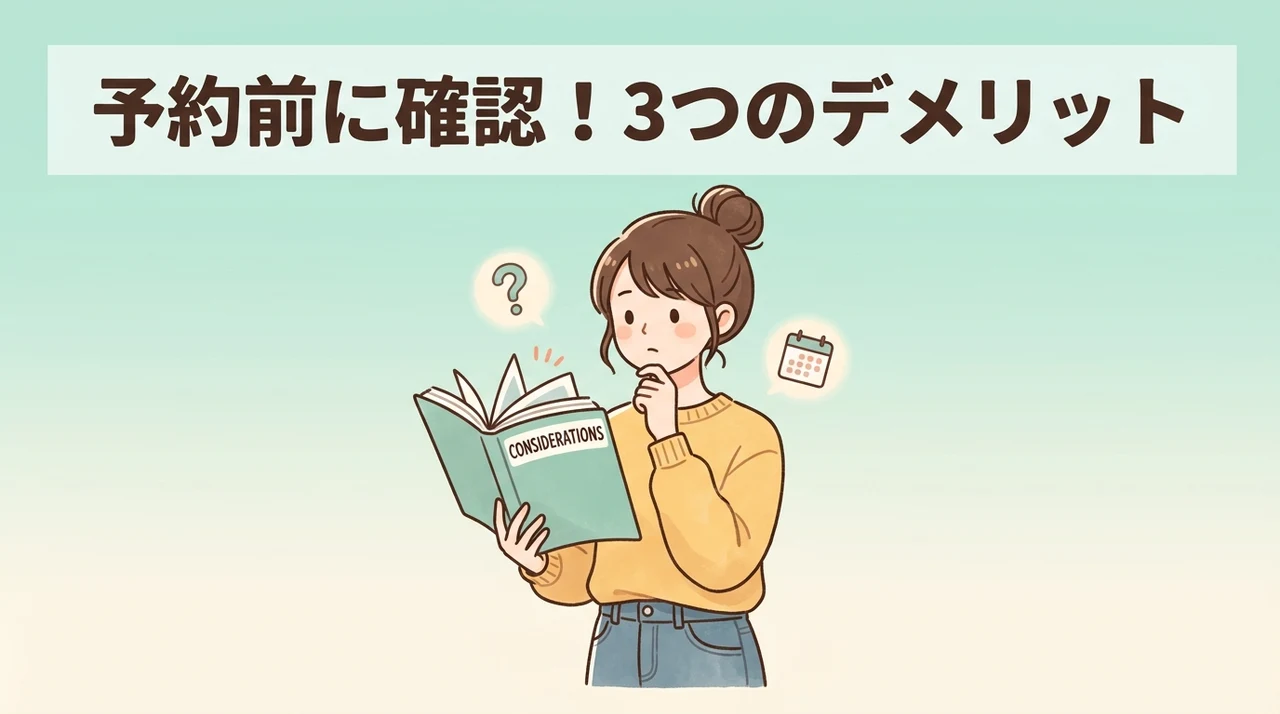 予約前に知っておきたいデメリット3つ