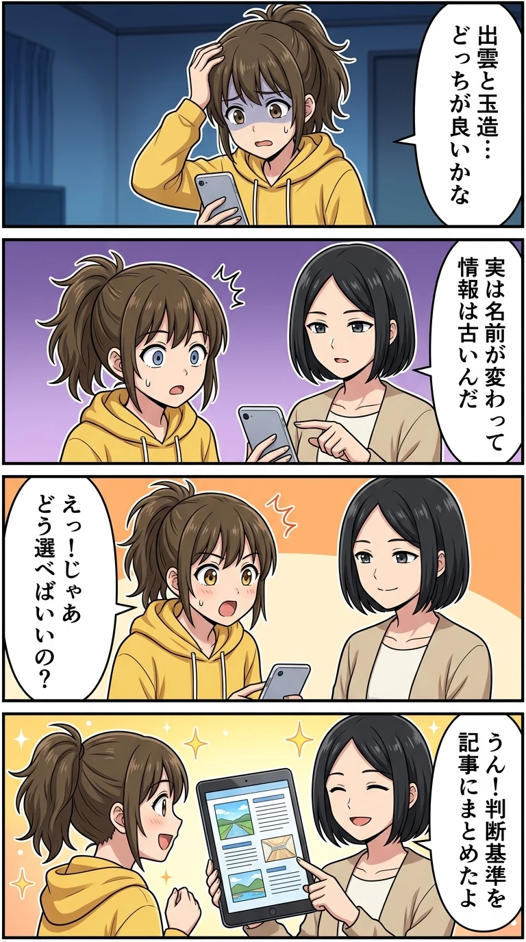 界 出雲 玉造 どっち