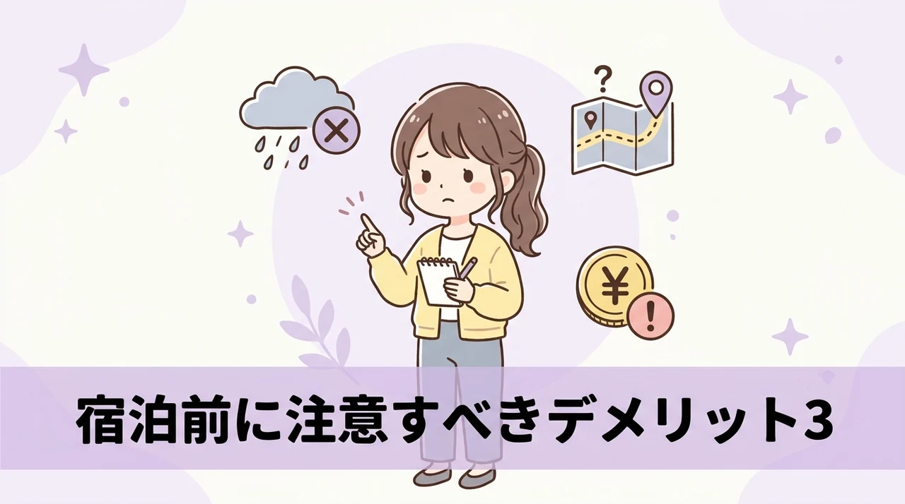 宿泊前に注意すべきデメリット3つ