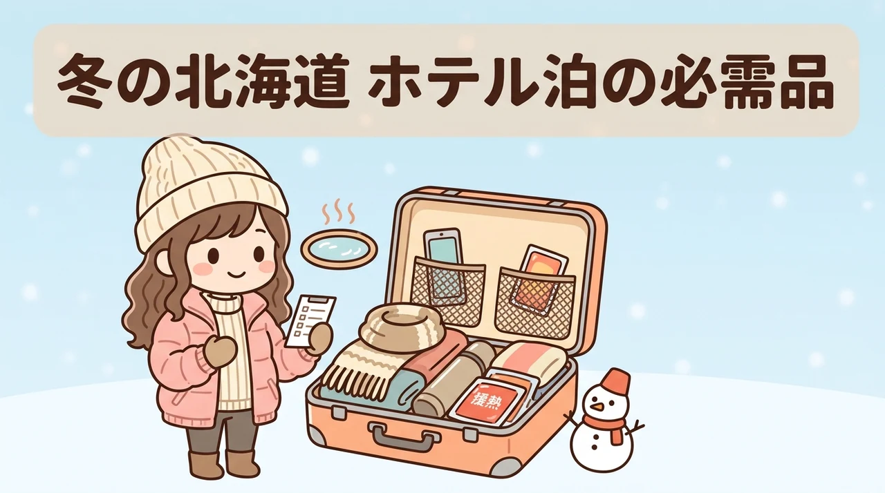北海道のホテル滞在に必須の冬の持ち物
