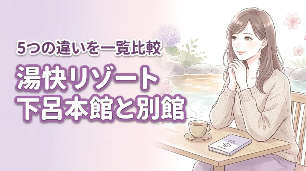 湯快リゾート下呂本館と別館はどっちが良い？5つのポイントで違いを一覧比較