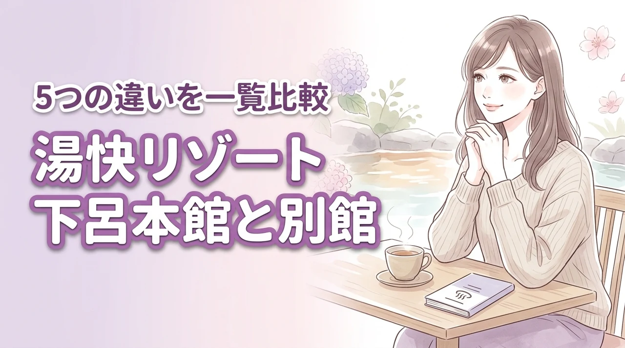 湯快リゾート下呂本館と別館はどっちが良い?5つのポイントで違いを一覧比較