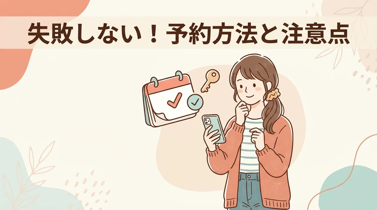 予約方法と利用前に確認すべき注意点