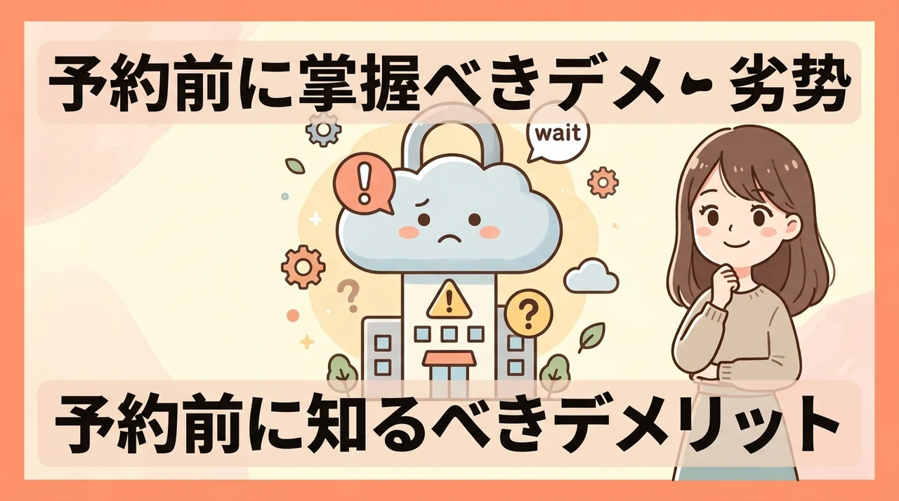 予約前に把握すべき施設利用上のデメリット