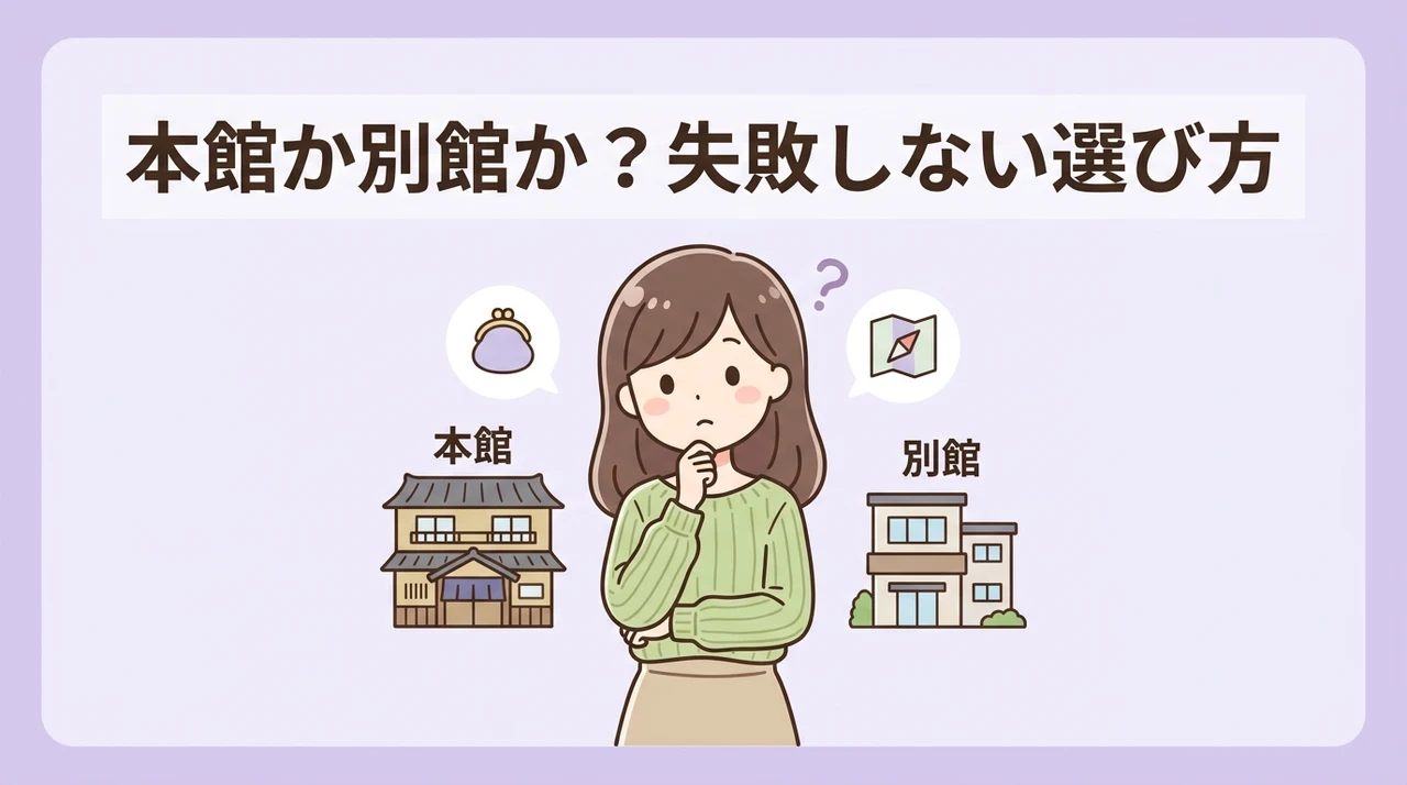 予算や目的で決める本館・別館の選び方