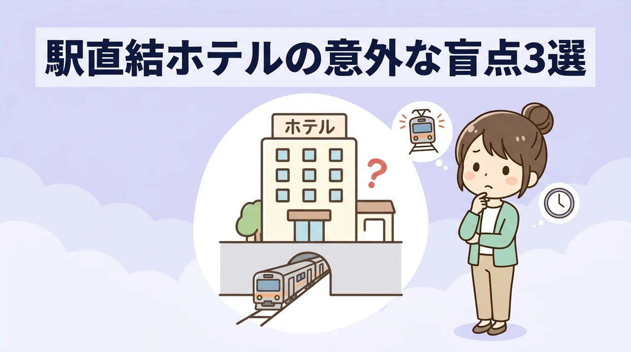 宿泊前に知りたい駅直結ホテルのデメリット3つ