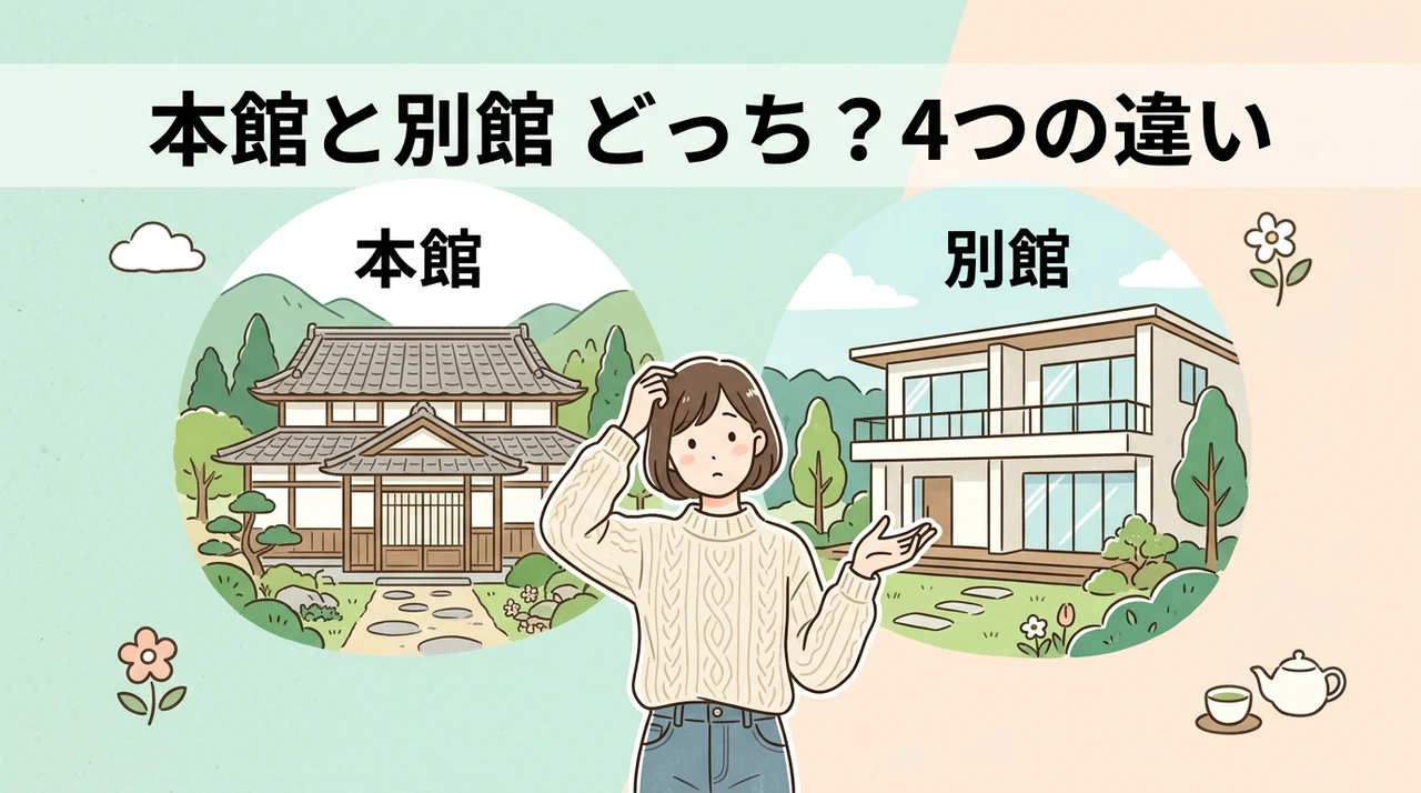 本館と別館で異なる4つの宿泊ポイント