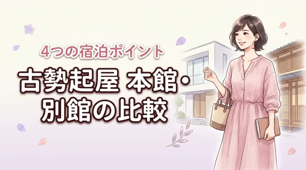 古勢起屋の本館と別館の違いを4つの宿泊ポイントで比較！どっちに泊まるか迷う人必見