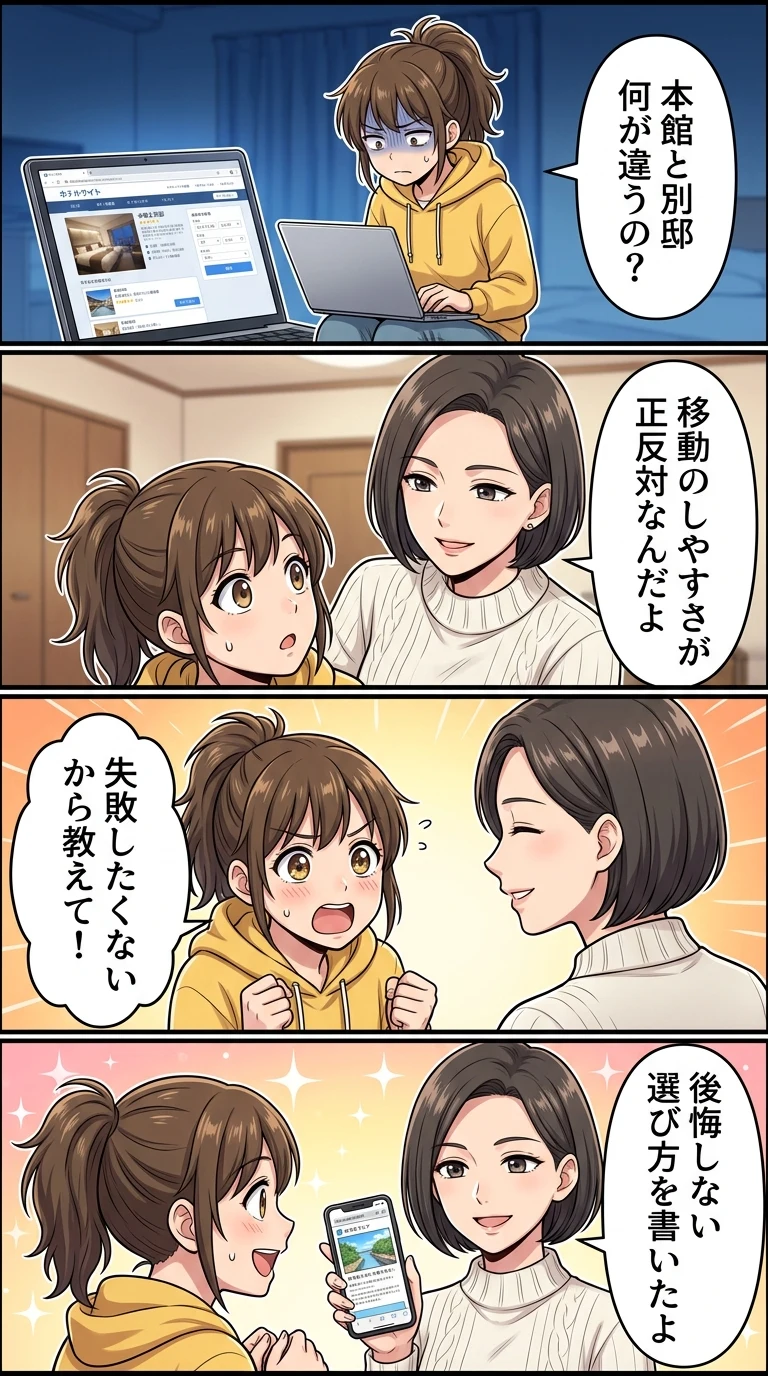 はなのや 本館 別邸 違い