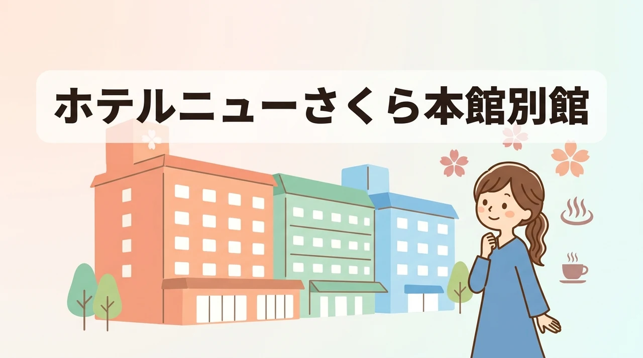 ホテルニューさくら本館・別館・南館の違いを比較