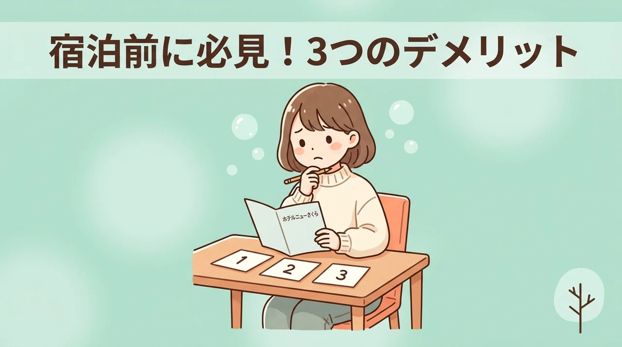ホテルニューさくらに宿泊するデメリット3つ