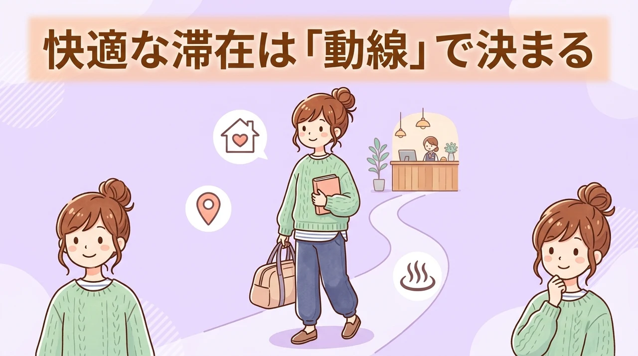 滞在の快適さを左右する館内の利便性と動線