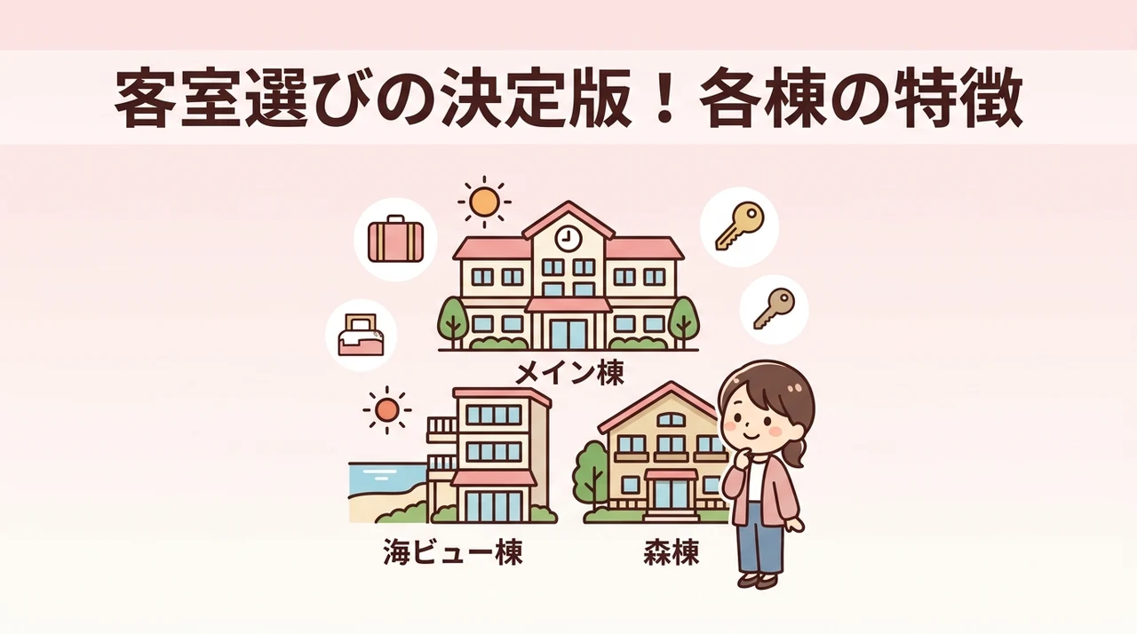 おすすめ客室タイプと各棟の特徴