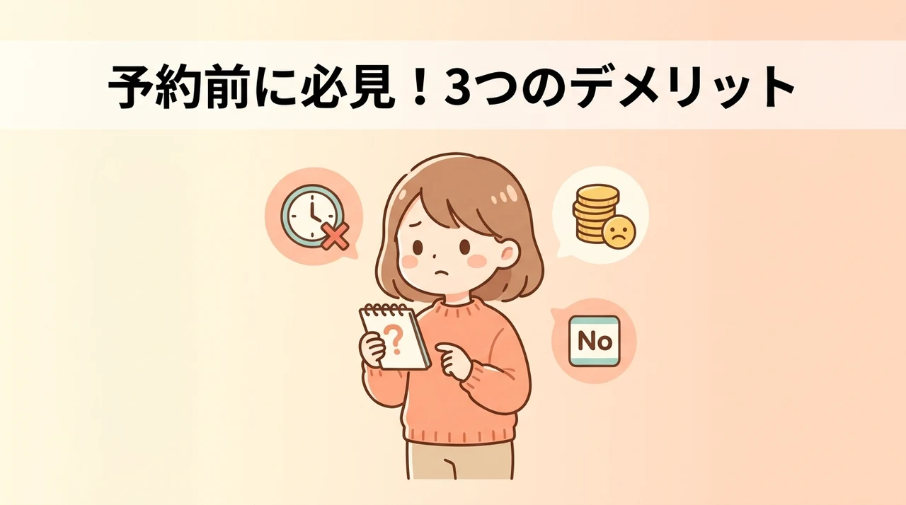 予約前に確認すべきデメリット3選