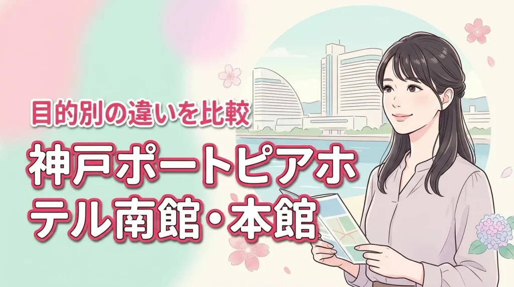 どっちに泊まる？神戸ポートピアホテルの南館と本館の違いを宿泊目的に合わせて比較
