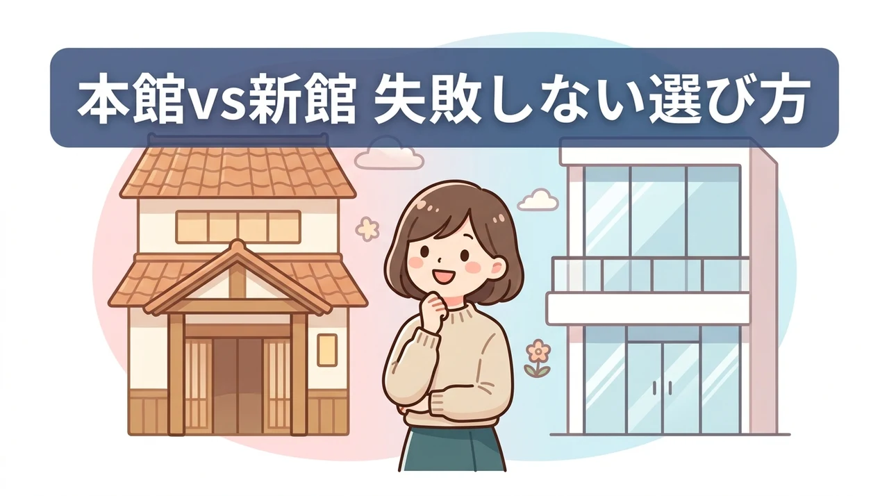 宿泊前に確認したい本館と新館の具体的な違い