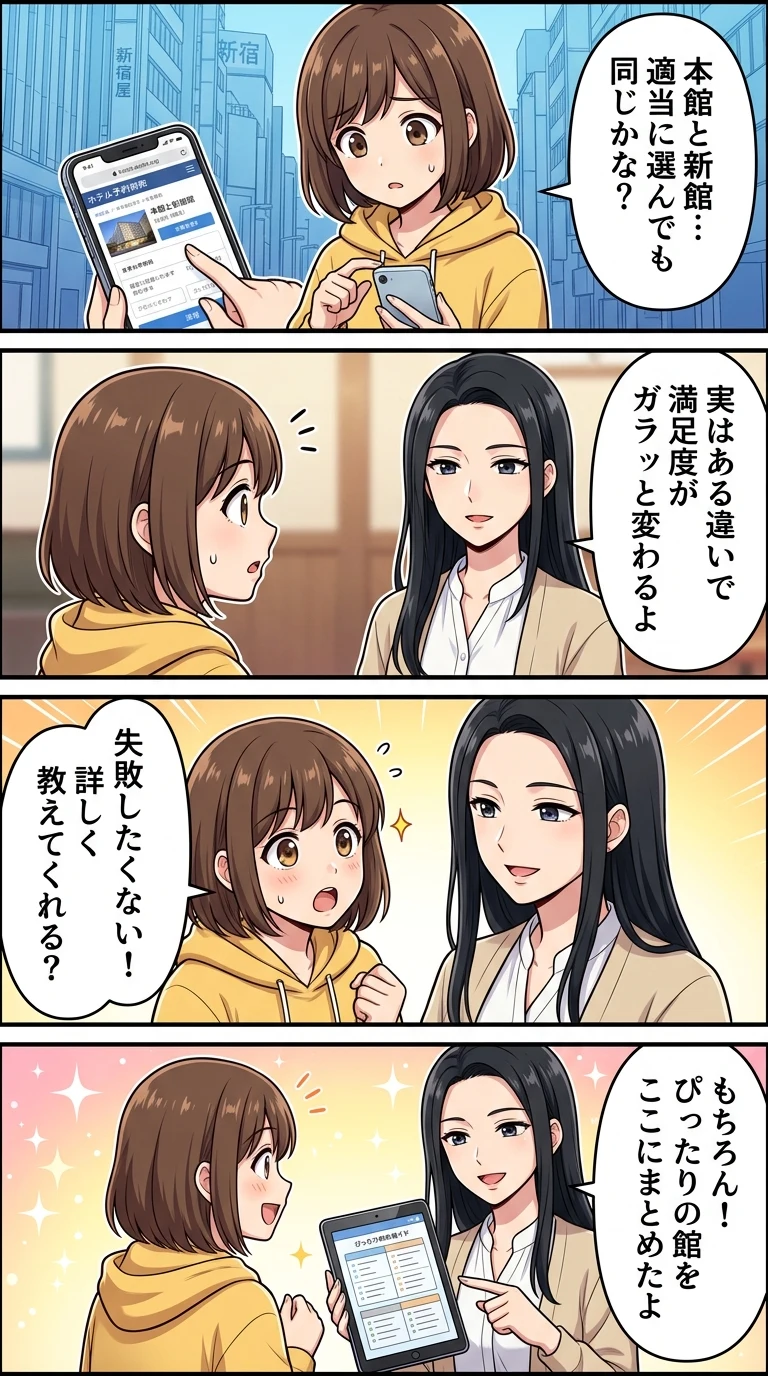 新宿ワシントンホテル 本館 新館 違い