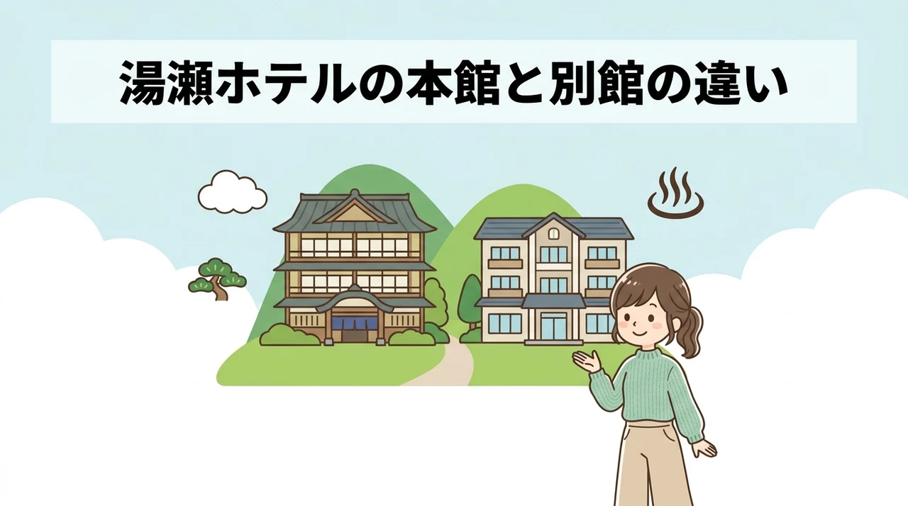 湯瀬ホテルの本館と別館の違いを比較表で解説
