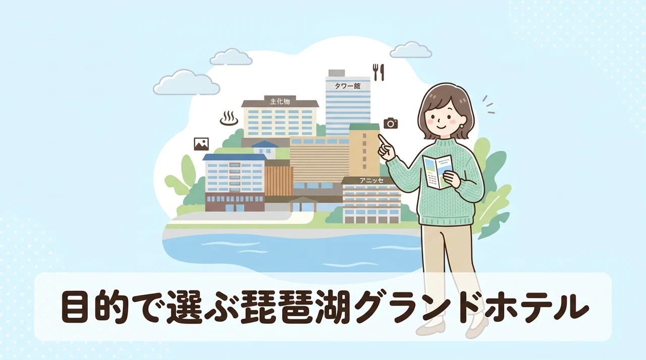 琵琶湖グランドホテルの目的別おすすめ館