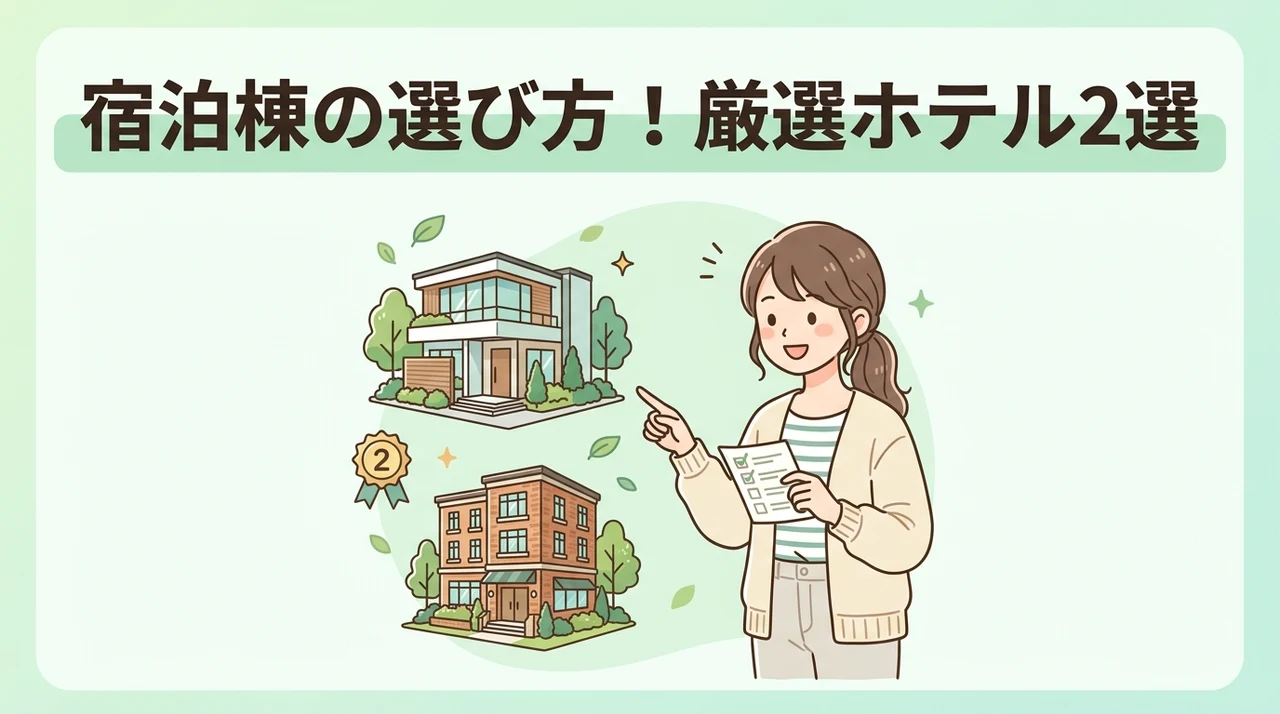 宿泊棟の選び方！おすすめのホテル2選