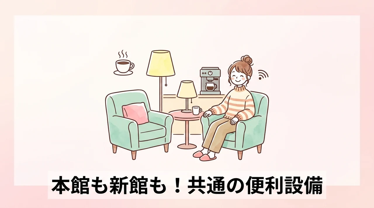 本館と新館で共通する便利な設備