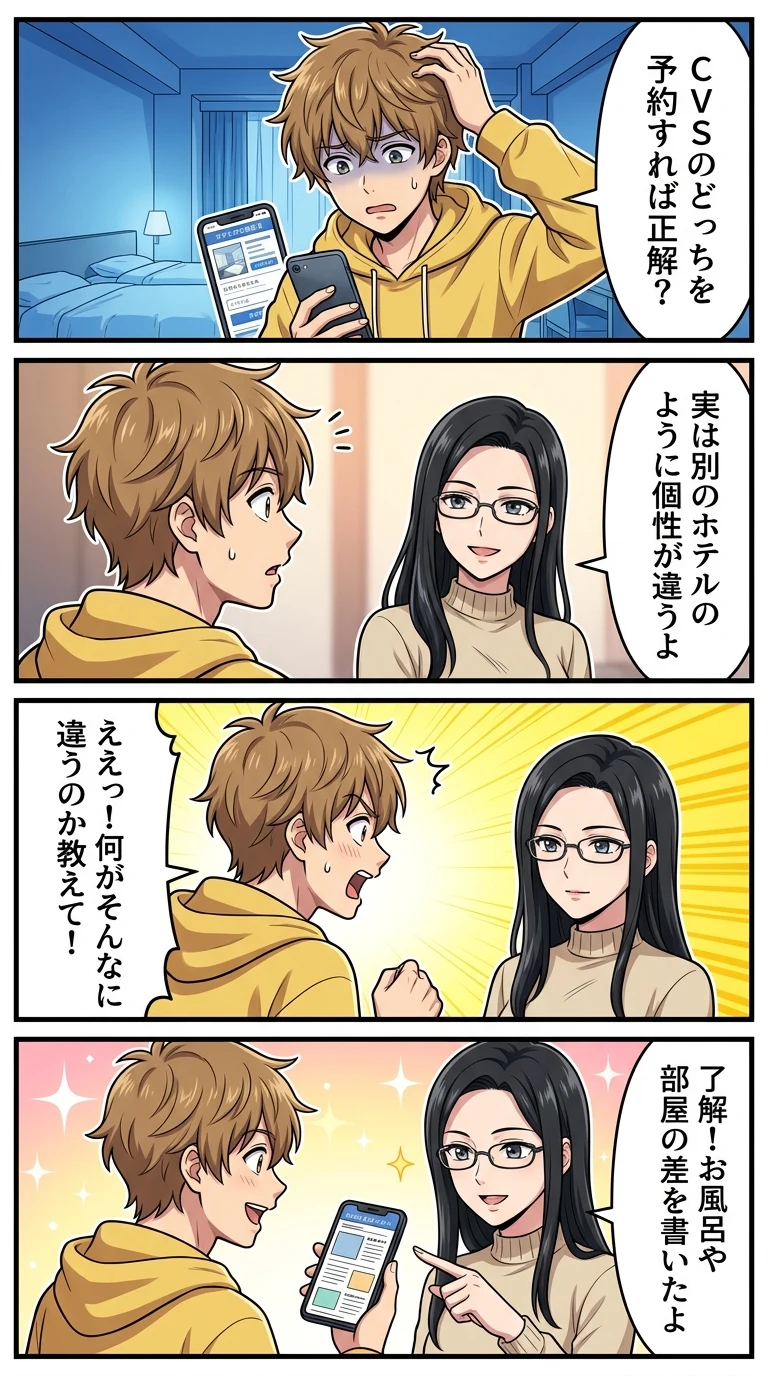 cvs ベイホテル 新館 本館 違い