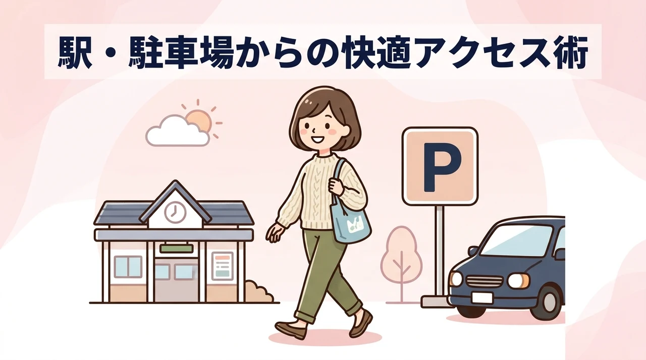 駐車場や駅からの移動動線とアクセスのポイント