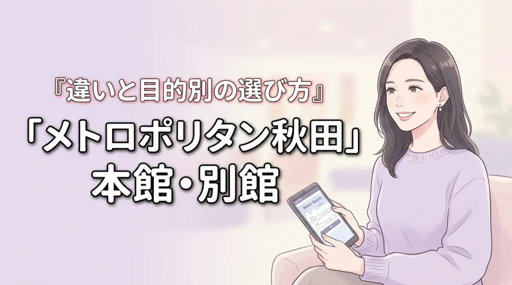ホテルメトロポリタン秋田の本館と別館の違いとは？どっちに泊まるべきか目的別に解説