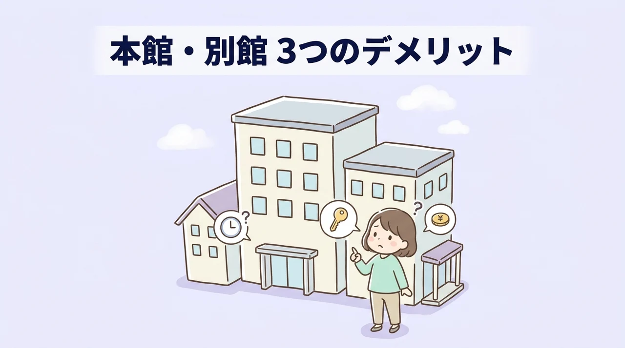 本館と別館のデメリット3つ