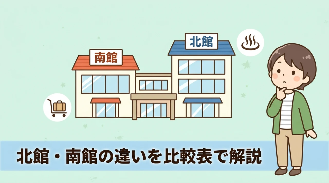 jr九州ホテル鹿児島 北館 南館 違いを比較表で解説のイメージ画像(コンセプトの違い・寝具ブランド・客室の広さ)