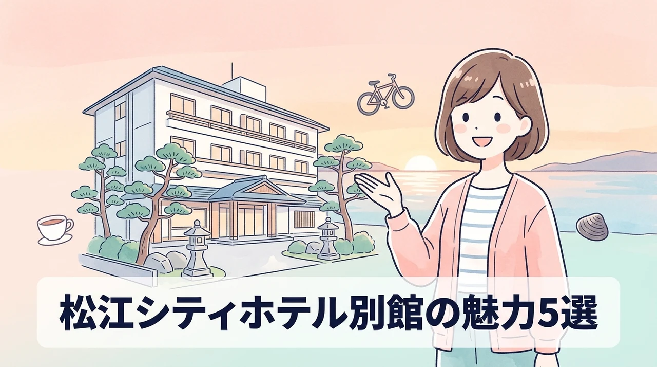 松江シティホテル別館のメリット5つのイメージ画像(和モダンDXルーム・門限なしの自由度・高速なWi-Fi環境)