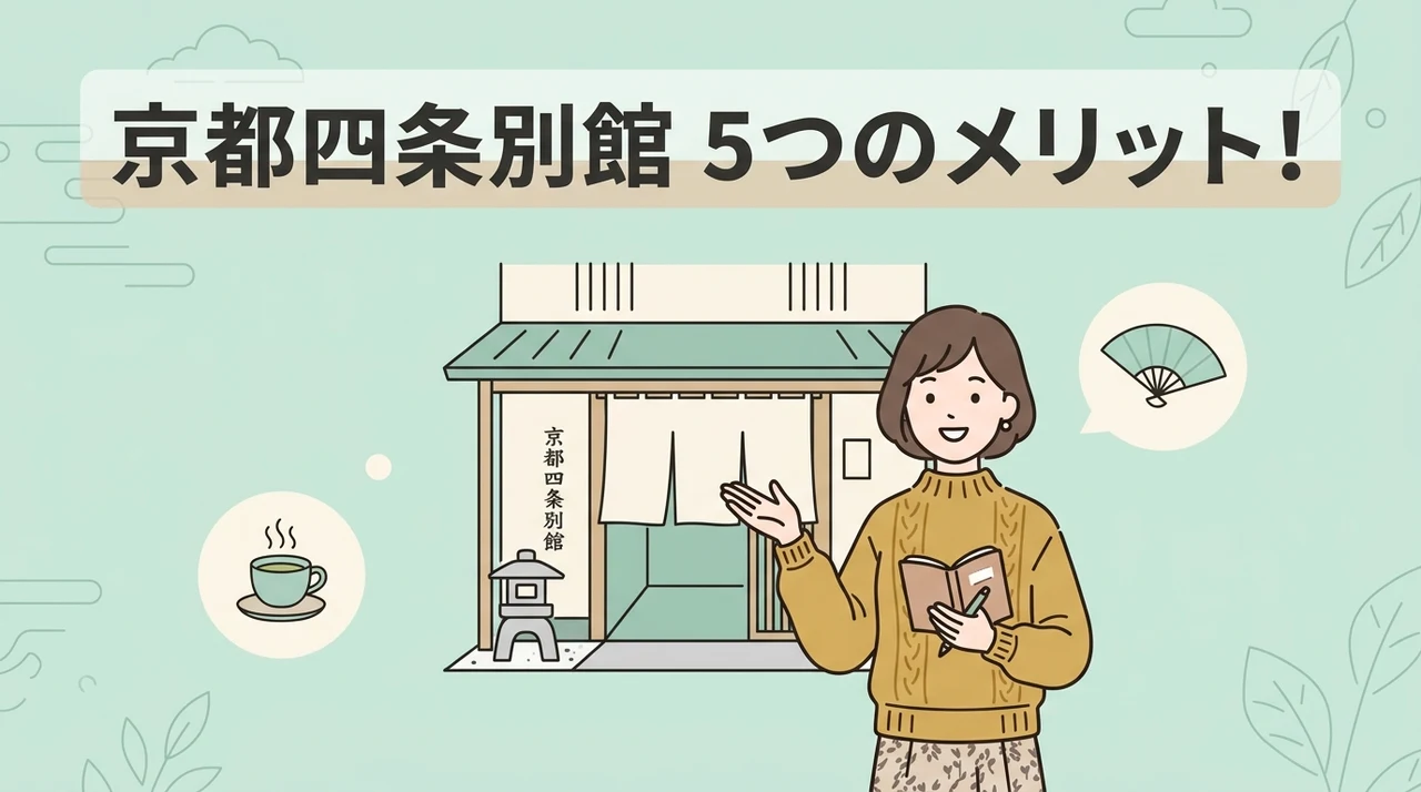 三井ガーデンホテル京都四条 別館に泊まるメリット5つのイメージ画像(4名までのグループ泊・2020年開業の清潔感・専用カウンターで受付)