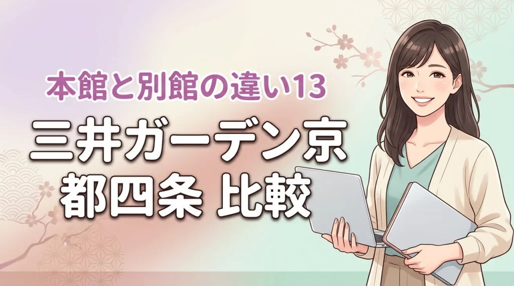 三井ガーデンホテル京都四条の本館と別館の違いを比較！13のメリットと注意点を公開（記事のアイキャッチ画像）