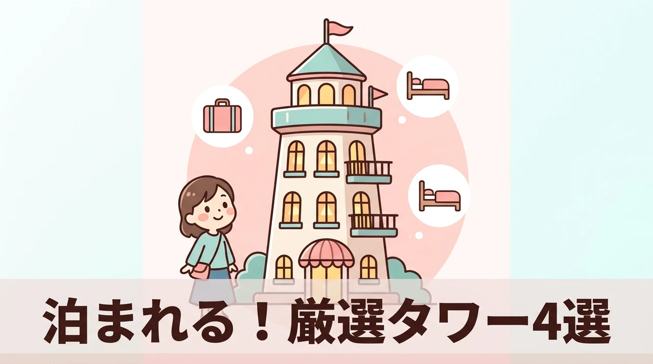 宿泊目的で選ぶおすすめタワー4選のイメージ画像(観光ならメインタワー・レジャーならアネックスタワー・ビジネスならNタワー)